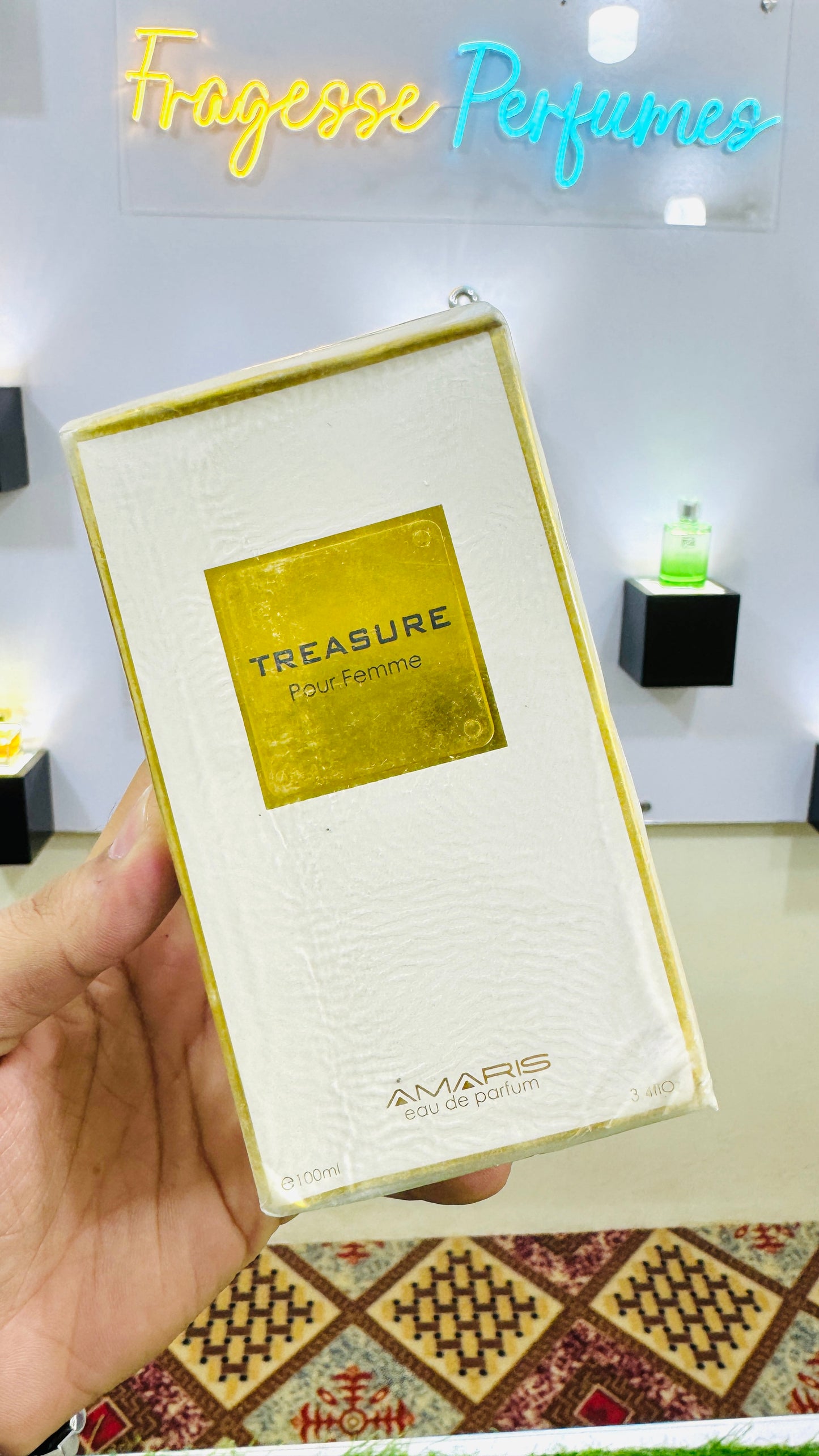 Amaris Treasure Brand Perfume with Body Spray Gift, Parcel Allow to Open